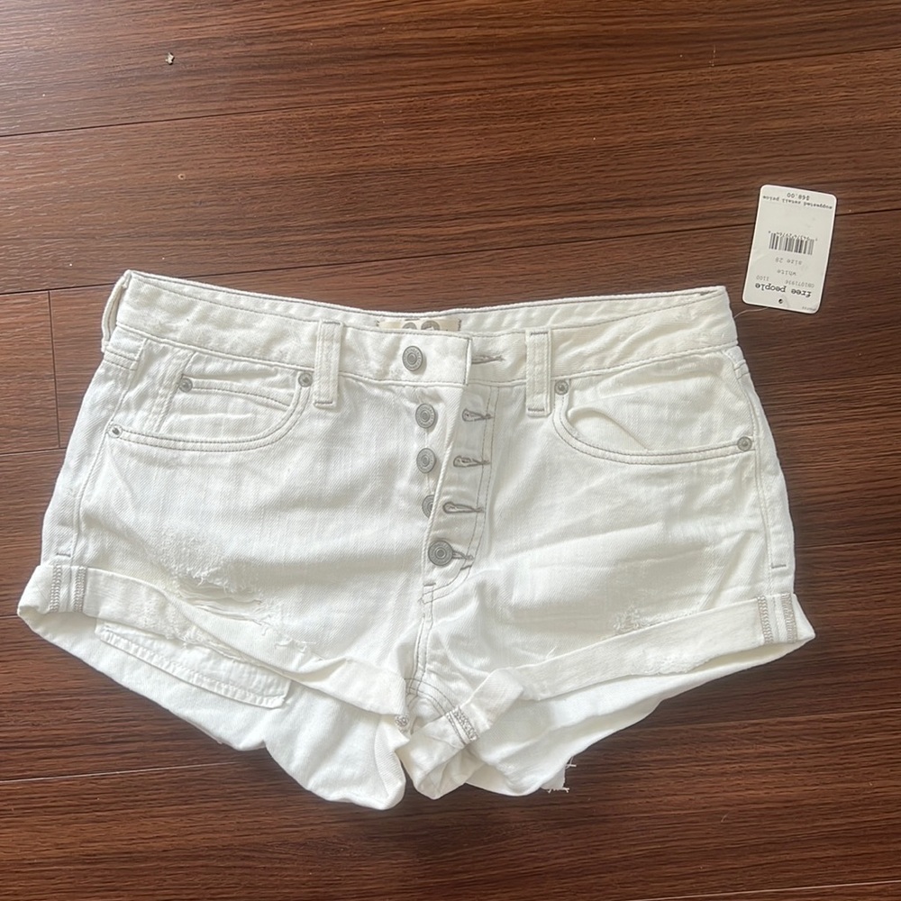 Free People White Shorts